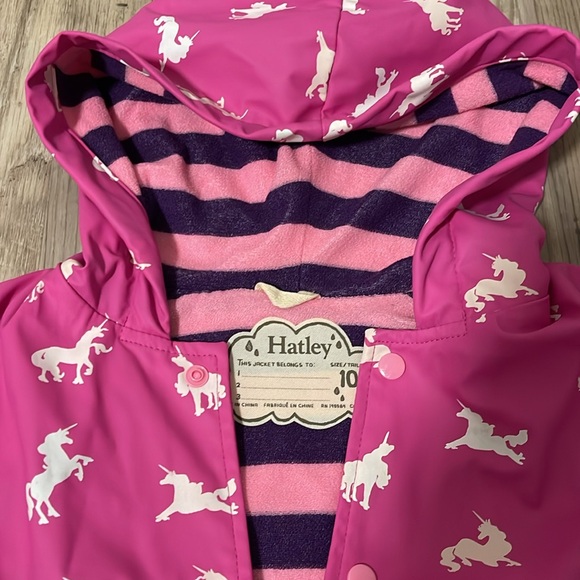 HATLEY Girls Unicorn Lined Raincoat - Picture 2 of 4